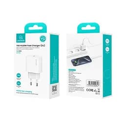 МЗП USAMS US-CC226 T65 PD20W TYPE-C Fast Charger (EU) White - мініатюра 2