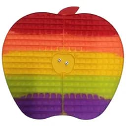 Райдужне яблуко Pop it 40 см антистрес іграшка для гри з кубиками 282 пупирок мега великий XXL