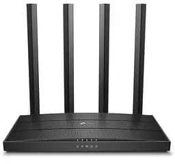 Роутер TP-LINK Archer C80 чорний, Wi-Fi 802.11a/b/g/n/ac, до 1900 Mb/s, 2.4/5GHz, 4x100/1000 Mb/s, RJ45 100/1000Mb/s (Gb), 4