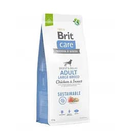 Сухий корм Brit Care Dog Sustainable Adult Large Breed для собак великих порід, з куркою та комахами, 12 кг