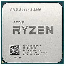 Процесор AMD AM4 Ryzen 5 5500 Tray 6x3.6 GHz Turbo Boost 4.2 GHz L3 16Mb Cezanne розблокований множник (100-000000457)