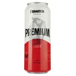 Пиво Primator Premium светлое, 5%, ж/б, 0.5 л