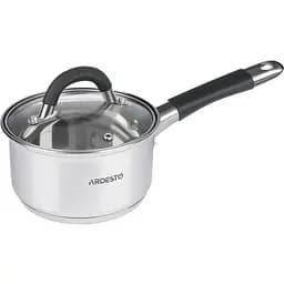 Ківш Ardesto зі скляною кришкою Gemini Salerno 1.2л нержавіюча сталь силікон kuh0014700