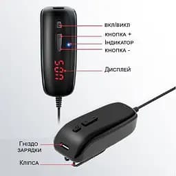 Безпровідний мікрофон для телефону, смартфона с 2-ма мікрофонами Savetek P8-UHF, до 50 метрів (100727) - мініатюра 4