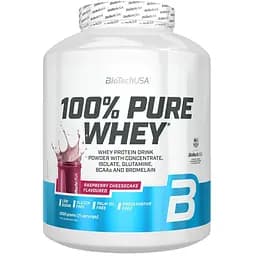Протеїн BiotechUSA 100% Pure Whey Raspberry cheesecake Малиновий чізкейк 2 кг