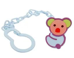 Цепочка для пустышки Курносики Коала, с клипсой, голубой (7092 гол)