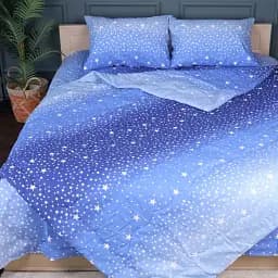 Літній постільний комплект MirSon №2904 Сolor Fun Line Milky Way Ecosilk 110х140 см синій (2200010954807)