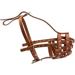 Намордник Collar твердий №7, 38 см, мастино, бульмастиф, ротвейлер великий, коричневий - мініатюра 3