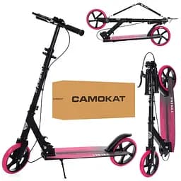 Самокат дитячий iTrike складаний 33х15х89-100 см Рожевий 000222916 - мініатюра 2