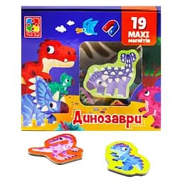 Набір магнітів MAXI "Динозаври" Vladi Toys VT3106-23, 19 шт - мініатюра 2