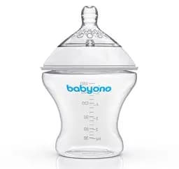 Пляшка для годування BabyOno Natural Nursing, повільний потік, 180 мл (1450) - мініатюра 2