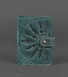 Женская кожаная обложка для паспорта 3.0 Инди зеленая