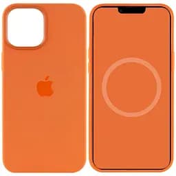 Чохол Epik Silicone case AAA with Magsafe and Animation для Apple iPhone 12 Pro/12, 6.1 Помаранчевий/Kumquat