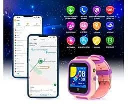 Дитячий смарт-годинник Garmix PointPRO-200 4G/GPS/WiFi Pink - мініатюра 2
