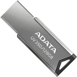 Флешка металева USB 3.2 ADATA UV350 128 Gb срібляста
