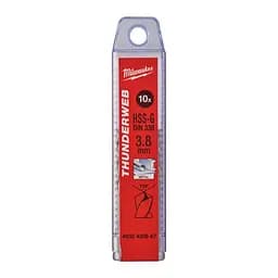 Свердло по металу THUNDERWEB HSS-G MILWAUKEE DIN338, діаметр 3,8x75х43мм, (10шт), пластикова коробка