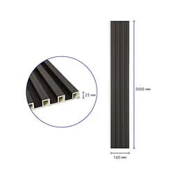Рейка декоративна Wall Sticker WPC стінова 3000х160х23 мм Венге SW-00001537 - мініатюра 3