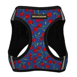 Шлея для собак Bronzedog Sport Vest Вишні M 24х18х3 см синя - мініатюра 2