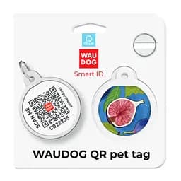 Адресник для собак і котів Waudog Smart ID з QR паспортом Інжир коло 30 мм - мініатюра 6