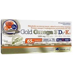 Жирні кислоти Olimp Gold Omega 3 D3 + K2, 30 капсул