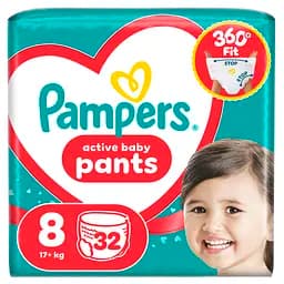 Підгузки-трусики Pampers Active Baby Pants розмір 8 (17+ кг) 32 шт.
