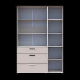 Шафа для одягу Doros Торн Кашемір 3 ДСП/3Ш (полиці) 135х51.6х200 (44900498) - мініатюра 11