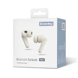 Навушники ColorWay Slim TWS-1 Earbuds Long Life Beige (CW-TWS1BE) - мініатюра 12