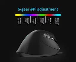 Вертикальна миша провідна Zelotes T-50 RGB підсвічуванням - мініатюра 4