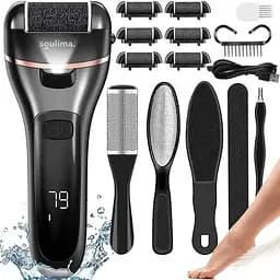 Электрическая пилка для педикюра Soulima 23220 профессиональная, гладкие пятки без усилий 