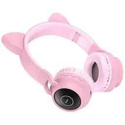 Навушники з мікрофоном Hoco W27 Cat Ear Pink