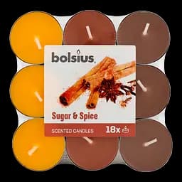 Набір ароматних свічок Bolsius, Sugar&Spice, 18 шт. (835148)