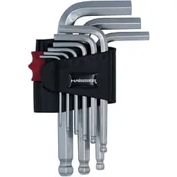 Набір Г-подібних ключів Haisser НEX 1.5-10 мм кулястих 9 шт. (102894)