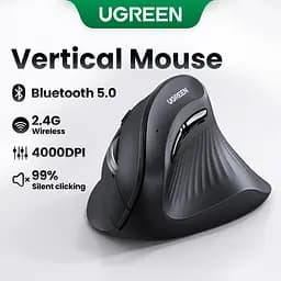 Мишка бездротова вертикальна Ugreen MU008 2 стандарти Bluetooth + радіоканал (25444) - мініатюра 4