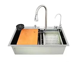Кухонна мийка із вбудованим змішувачем Zerix ZH7546-SET-07.SUS304 Decor ZX5684, Decor