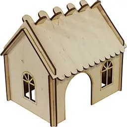 Будинок для гризунів Lucky Pet №107 бежевий 20x15x18 см