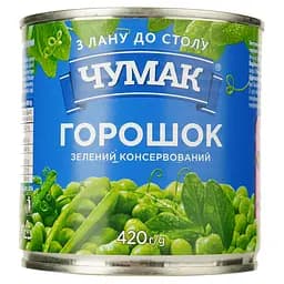 Уцінка. Горошок Чумак зелений 420 г (7843)  - мініатюра 1
