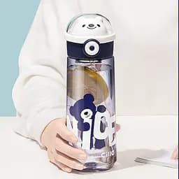 Пляшка для води Nice 620 мл із кришкою фліп топ на защіпці, синій Happy Life HP17300BL - мініатюра 2