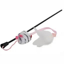 Іграшка для котів GiGwi Teaser Дразнилка на стеку з мишкою, зі звуковим ефектом, 51 см (75111)