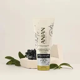 Кондиціонер для жирного волосся Anian Active Charcoal, Green Tea & Cucumber 250 мл - мініатюра 3