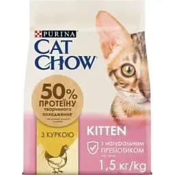 Сухий корм для кішок Purina Cat Chow Kitten з куркою 1.5 кг (5997204513984)