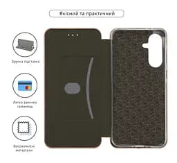 Чехол-книжка для Samsung Galaxy A56 5G, G-Case, розовый, кожаный чехол-книжка из экокожи (PU) и TPU, с магнитом, с подставкой и вместительным кардхолдером, противоударный, защита всего корпуса, ArmorStandart (ARM83060) - мініатюра 3