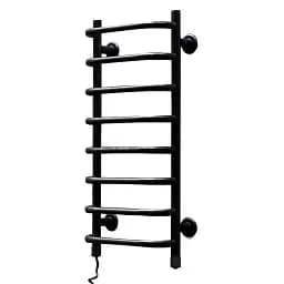 Рушникосушка електрична Теплий світ Слім з регулятором 710х365 мм Чорний 30412