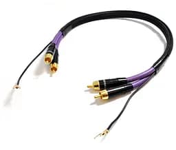 Аналоговий фоно-кабель для програвачів вінілу 2xRCA-2xRCA Melodika MDPH-10 PHONO Cable 1m - мініатюра 2