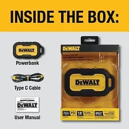 Портативний зарядний пристрій DeWalt ємністю 10 000 мАг з USB-C портом для iPhone 16/16 Plus/16 Pro - мініатюра 5