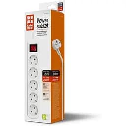 Фильтр питания СolorWay 5 розеток, 3м, White (CW-PSEA53W)
