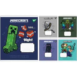Набор тетрадей Yes Minecraft Signs A5 в косую линию 12 листов 25 шт. (767558)