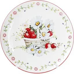 Тарелка BonaDi фарфоровая Земляничная фантазия обеденная Ø26.7 см kuh0009366