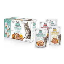 Корм вологий для стерилізованих кішок Brit Care Flavour box Sterilized філе в соусі, набір павучів 12 х 85 г - мініатюра 4