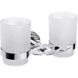 Склянка з тримачем Bemeta Omega подвійна з тримачем зубних щіток 104110042 білий