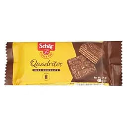 Вафли с какао в темном шоколаде Dr. Schaer Quadritos 40 г